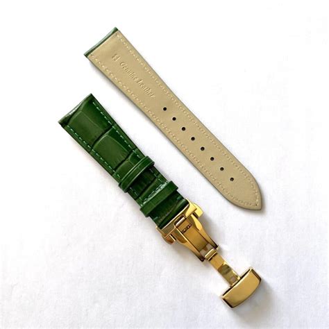 Invella 22mm Premium Leather Watch Strap Green Invella