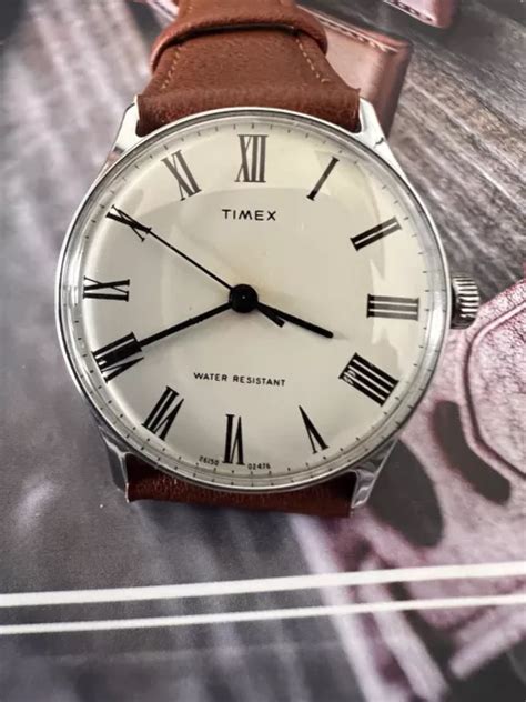 MONTRE BRACELET HOMME MÉCANIQUE Vintage Timex Marlin Fabriquée En