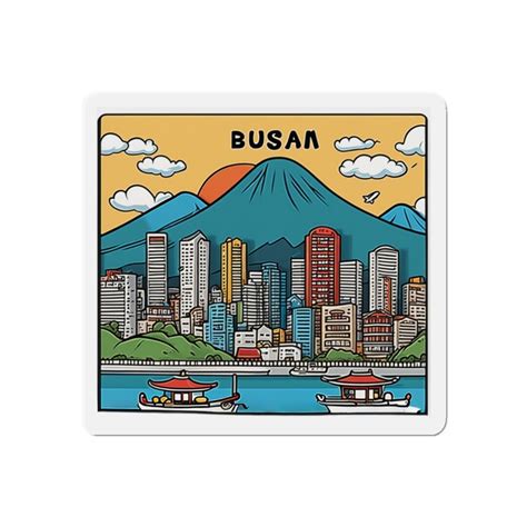 Busan Fridge Magnets South Korea Busan Landmark Magnet Etsy