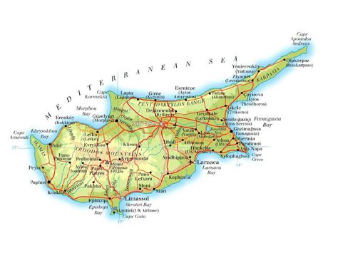Maps of Cyprus | Detailed map of Cyprus in English | Tourist map of ...