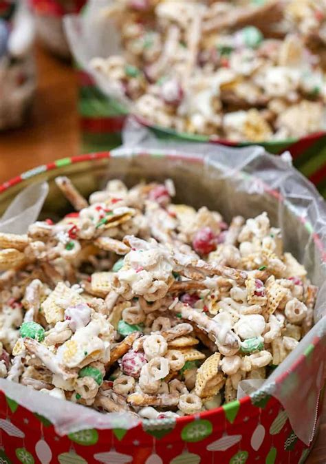 This White Chocolate Christmas Trash Is A Snack Mix Recipe With