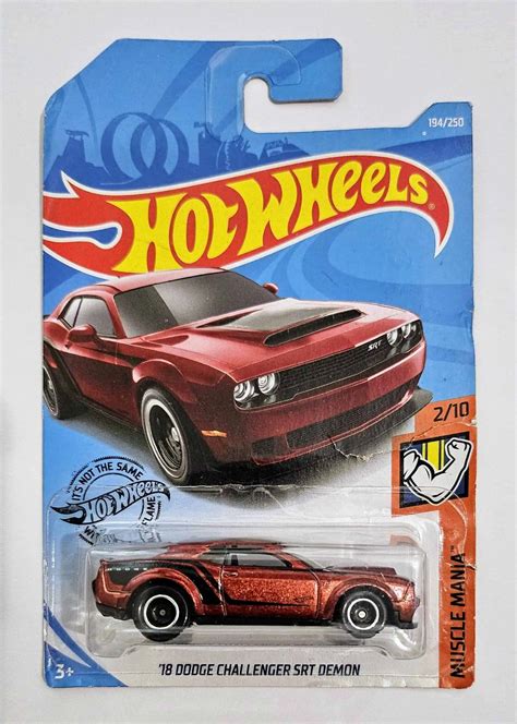 Embalagem Danificada Super T Hunt Hot Wheels Muscle Mania 18 Dodge Challenger SRT Demon