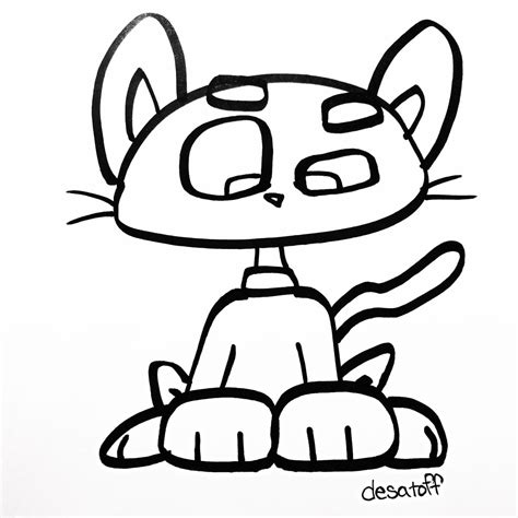 how to draw a cute and easy cat