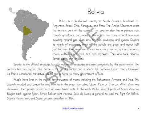 My Book About Bolivia with Print Copywork | Made By Teachers