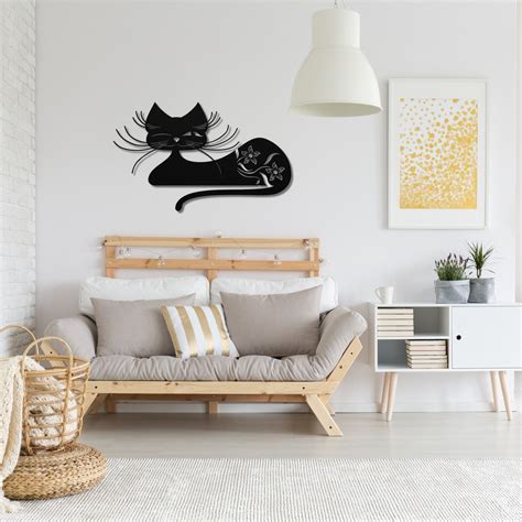 Cat Metal Wall Art Metal Cat Art Cat Wall Art Cat Decor for - Etsy