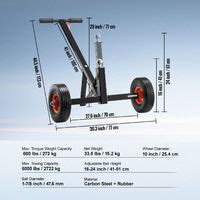 Vevor Chariot De Remorque Charge Kg Chariot De Remorquage En Acier
