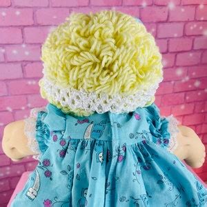 Cabbage Patch Doll Girl Vintage Dolls Pacifier Blonde Hair Girl Collector Doll Dress CPK