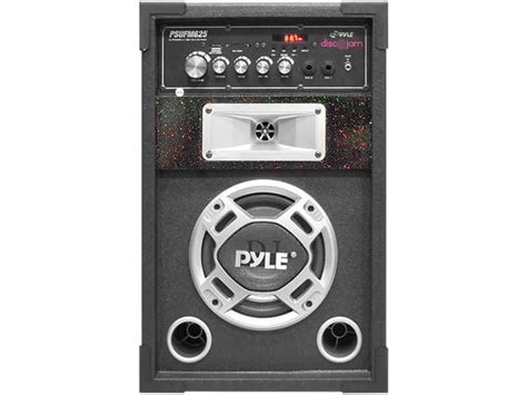 Pyle Psufm625 Dual 600 Watt Disco Jam Powered Two Way Pa Speaker System W Usb Sd Readers Fm