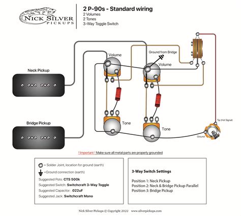 P-90 2V 2T 3-Way | Nick Silver Pickups