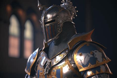 Premium AI Image | A knight in a dark armor with the number 2 on the front.