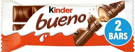 Kinder Bueno Fine Gaufrette Enrobée de Chocolat au Lait avec un Coeur