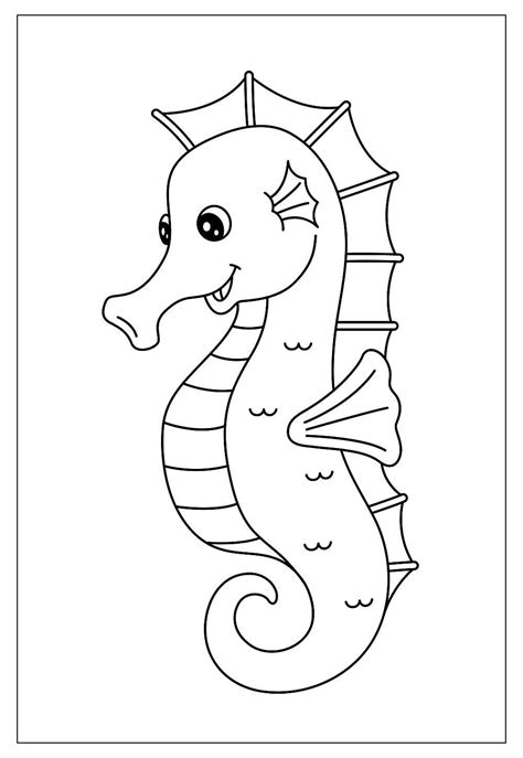 Cavalo Marinho Colorir - Desenhos de Cavalo-marinho para Colorir - Tudo Para Colorir