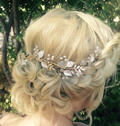 Hair Vine Bridal Antique Gold Leaf Hair Vine Wedding Hair Etsy