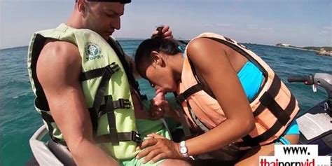 Amateur Thai Teen Cherry Sucking A Big White Cock On A Jet Ski Outdoor Giovanna Morgan
