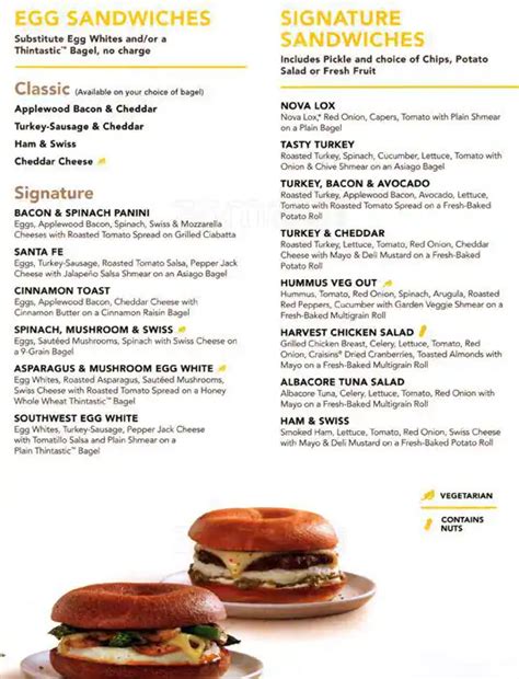 Menu At Einstein Bros Bagels Fast Food Denver E 18th Ave
