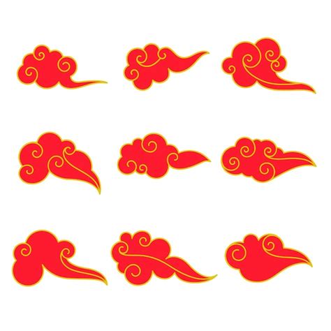 Free Vector Collection Of Traditional Chinese Cloud Icon Design