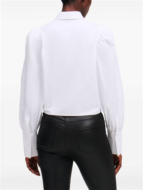 Karl Lagerfeld Camisa Con Logo Bordado Blanco Farfetch Mx