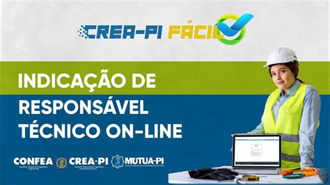 Indicação de Responsável Técnico TUTORIAL CREA PI FÁCIL YouTube