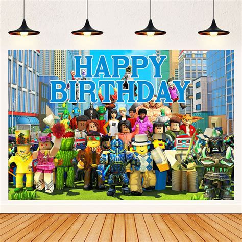 Roblox Happy Birthday Photography Background Birthday Party Decoration