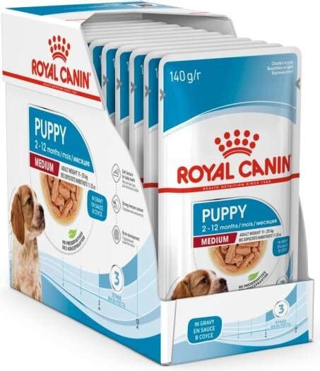 Royal Canin Shn Medium Puppy Wet Food Pouches Box Of X G Size