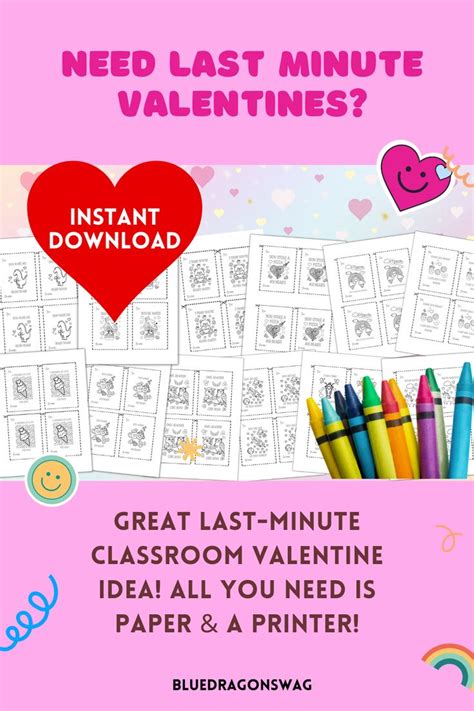 Valentines Day Coloring Pages Classroom Activity Pack Color Your Own