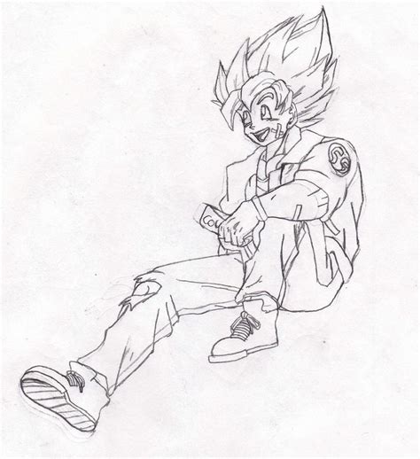 Goku Relaxing By Darthzark On Deviantart