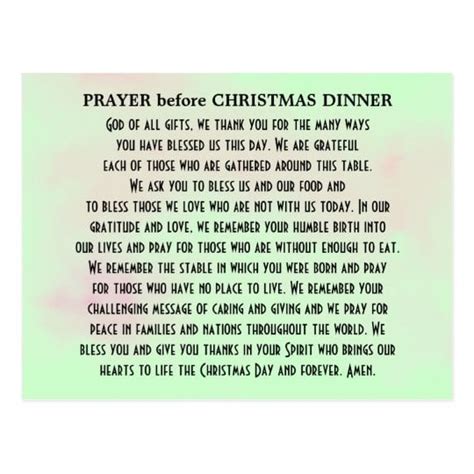 Christmas Prayers For The Family - Christmas Dinner Prayer Options