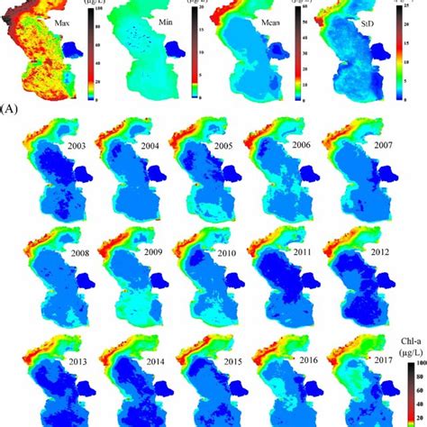 A Spatial Distribution Of Monthly Mean Maximum Minimum And Std Of