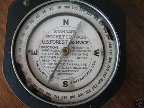 Vintage A Lietz U S Forest Service Pocket Compass 38742863