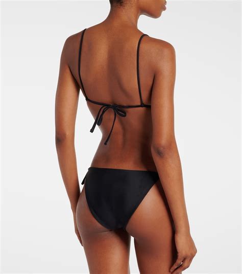 Ties Low Rise Bikini Bottoms In Black Jade Swim Mytheresa