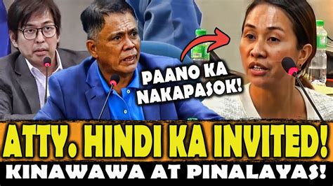 Grabe Kung Mamahiya Hired Atty Ng Sanjuan Pinalayas Sa Hearing