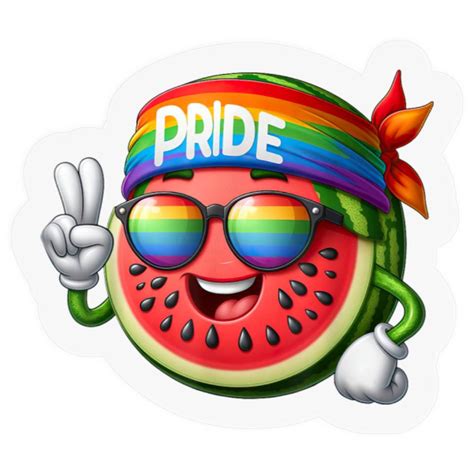 Funny Watermelon Rainbow Lgbt Gay Pride Lesbian Watermelon Gifts Stickers Sold By Lisavet6 SKU