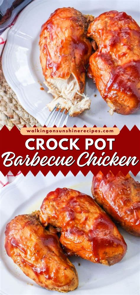 Barbecue Chicken In Crock Pot Recipe In 2024 Bbq Chicken Breast Recipe Chicken Breast