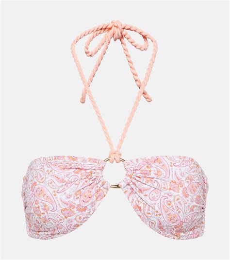 Muskmelon Bay Paisley Bandeau Bikini Top In Multicoloured Heidi Klein Mytheresa