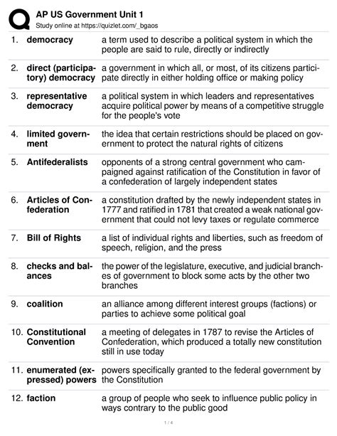 quizlet ap gov 3