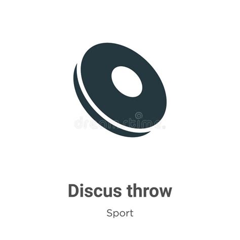 Discus Throw Vector Icon On White Background Flat Vector Discus Throw