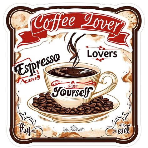 Premium Vector Espresso Euphoria A Coffee Lovers Dream Sticker Design