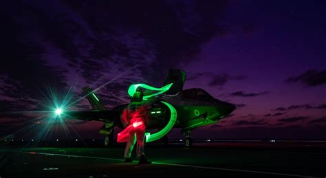 Check Out These Stunning Photos of British F-35Bs During Night Carrier ...