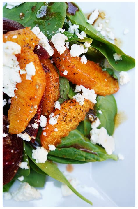 Beet And Orange Spinach Salad With Goat Cheese Egg Yolk Days