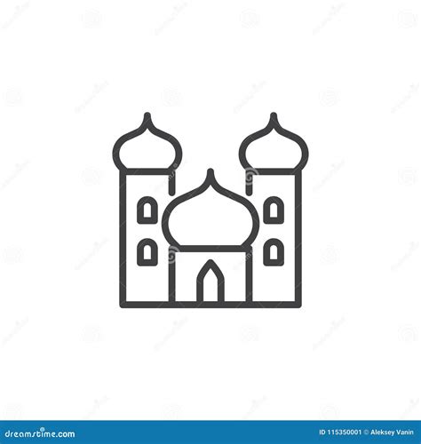 Arabian Palace Outline Icon Stock Vector Illustration Of