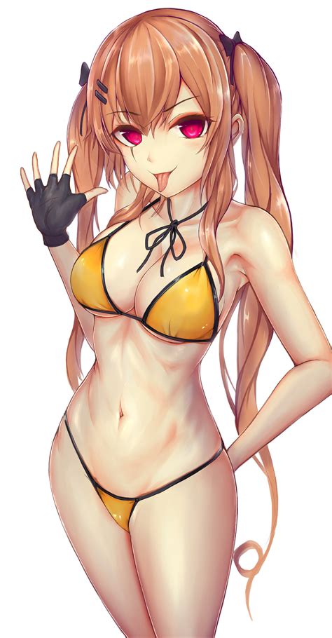 Fond d écran Filles anime bikini Fond simple 2133x4096 username77