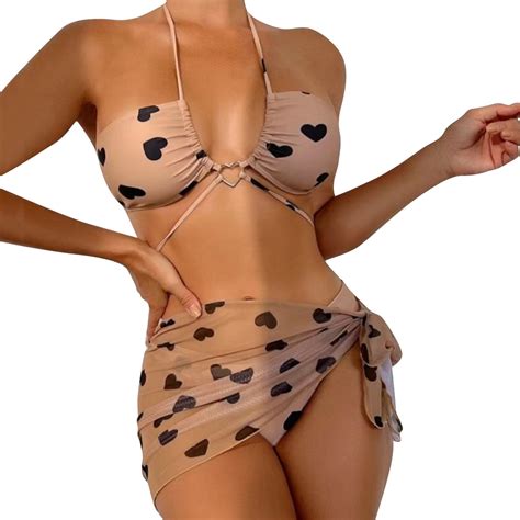 Sengtong Women S Pieces Sexy V Neck High Cut Bikini Swimsuit Beach Triangle Bathing Suit