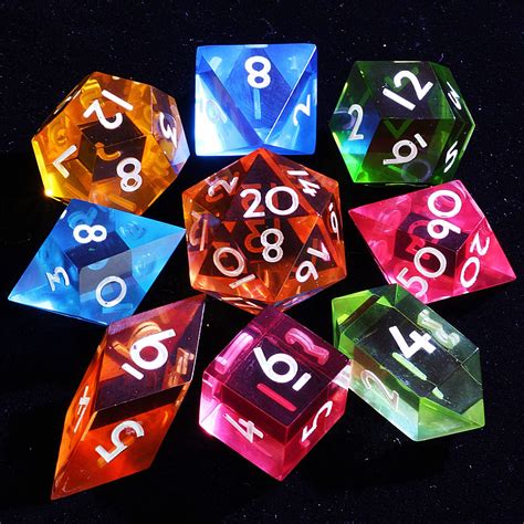 dnd aurora borealis dice pc polyhedral set