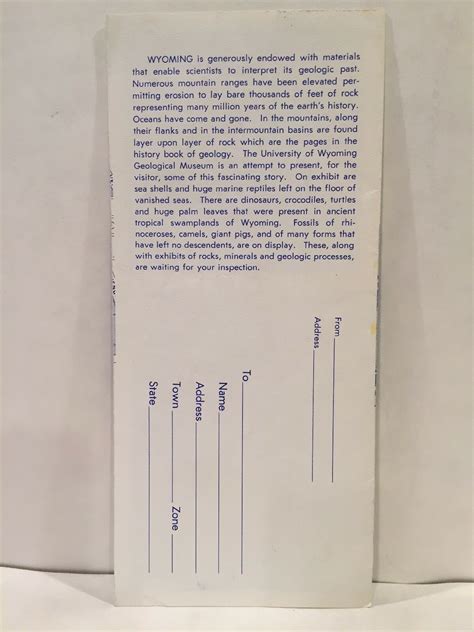 1970 THE UNIVERSITY OF WYOMING GEOLOGICAL MUSEUM Laramie Brochure