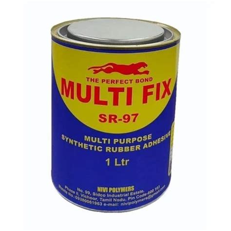 Liter Multi Fix Sr Synthetic Rubber Adhesive Tin Can At Rs