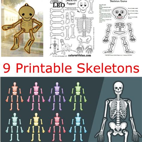 9 Printable Skeleton Crafts Printables 4 Mom