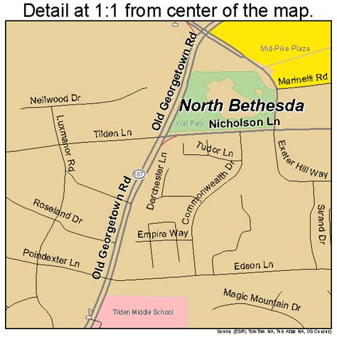 North Bethesda Maryland Street Map 2456337