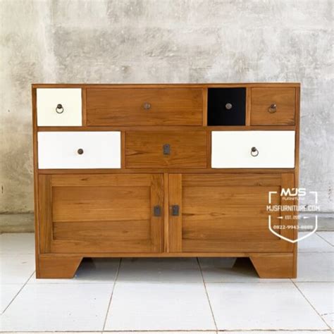 Cabinet Lemari Kecil Kayu Jati Minimalis Mjs Furniture Jepara