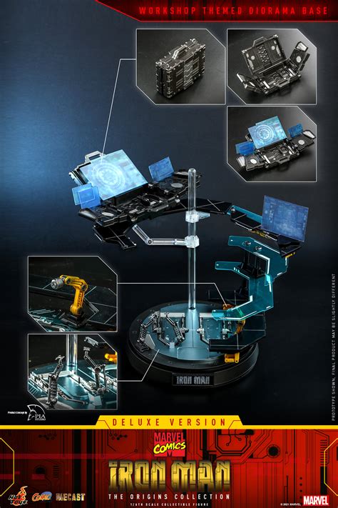 Hot Toys CMS08D38 1 6 Marvel Comics Iron Man Deluxe Version The Origins Collection