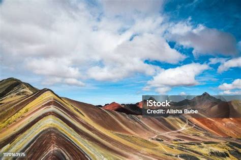 Rainbow Mountain Hike In The Peruvian Andes Stock Photo Download